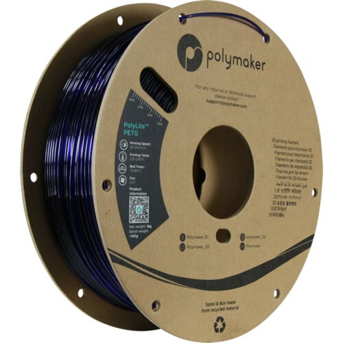 Polymaker PolyLite PETG Translucent Blue Cene