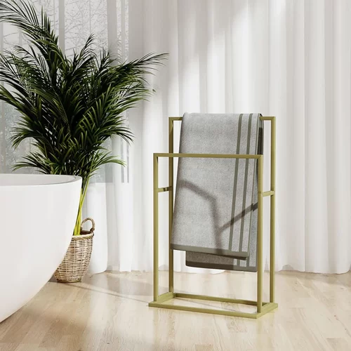  Samostojeći stalak za ručnike zlatni 48 x 24 x 78,5 cm željezni