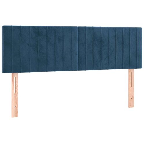 VidaXL Krevet s oprugama i madracem tamnoplavi 140x190 cm bar&amp;scaron;unasti Slike