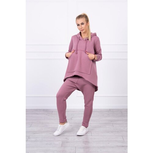 Kesi Set with Baggy trousers dark pink Slike