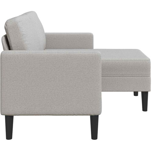 SOFA 2-sjed s ležaljkom u obliku slova L oblak siva 125 cm Slike