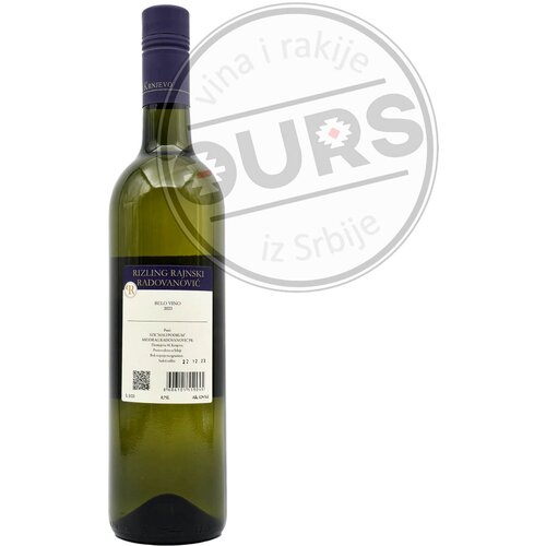 RADOVANOVIĆ rajnski rizling 0,75L Slike