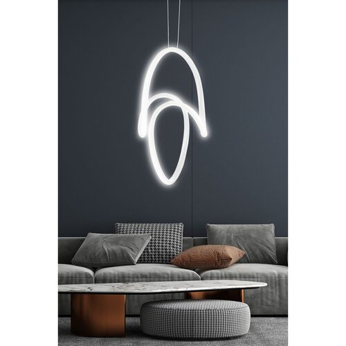 Opviq yin yang white - white light white chandelier Slike