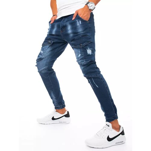 DStreet Men's cargo jeans blue UX3271 Slike