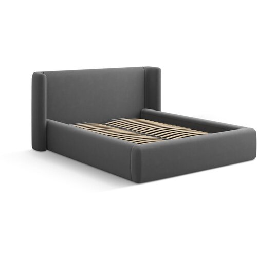 Windsor &amp;amp; Co Sofas Siva oblazinjena zakonska postelja s prostorom za shranjevanje z letvenim dnom 180x200 cm Jason &amp;ndash; Slike