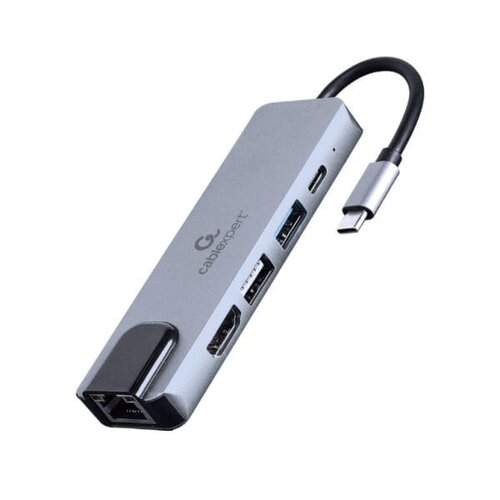 GEMBIRD EUROPE Docking station USB adapter Type-C 5-in-1 multi-port adapter Hub + HDMI + PD + LAN GEMBIRD A-CM-COMBO5-04 Cijene