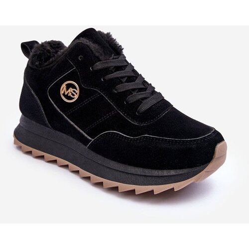 Kesi Adite Black Treated Leather Sports Shoes on the Platform Slike