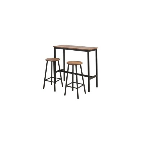 Hanah home mola set 100 - barok black black bar table &amp;amp; stool set (3 pieces) Slike