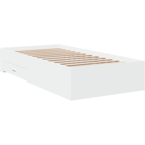 vidaXL Okvir za krevet s ladicama bijeli 100x200 cm konstruirano drvo Cene