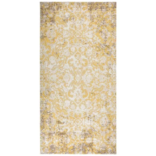 Vanjski tepih ravno tkanje 100 x 200 cm žuti