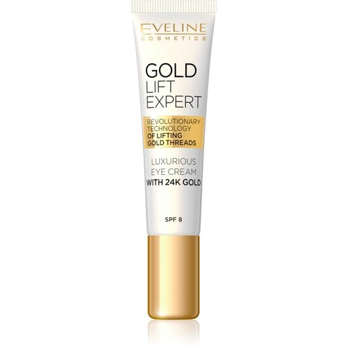 Eveline Cosmetics Gold Lift Expert luksuzna krema za oči in veke z 24-karatnim zlatom (SPF 8) 15 ml Cene