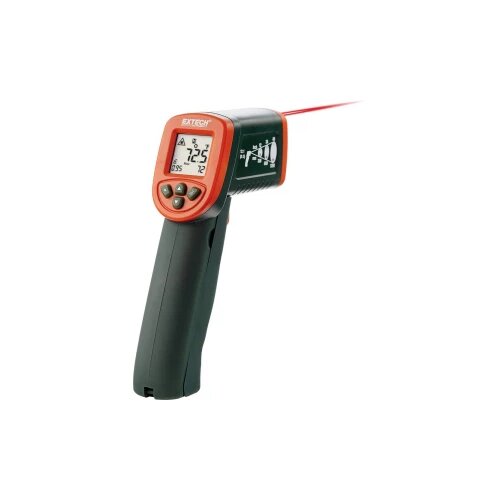 Extech Infracrveni termometar IR267 Optika 12:1 -50 Do +600 °C Kontaktno mjerenje Kalibriran po: Tvornički standard (vlastiti) Cijene