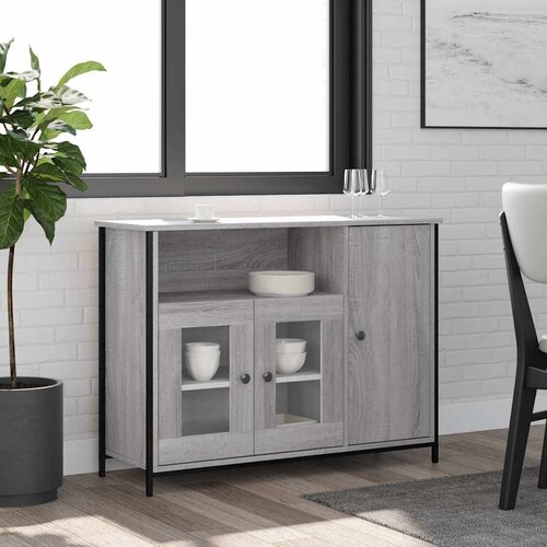  Komoda sivog hrasta sonome 100x35x75 cm od konstruiranog drva Cijene