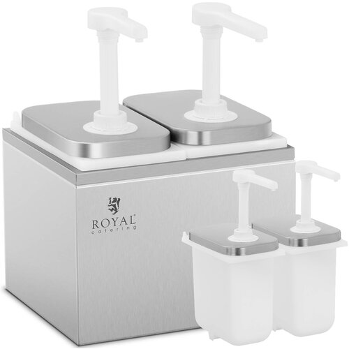 Royal Catering Dvojni dozirnik za omake s črpalko iz nerjavečega jekla, 2 x 2 l, (21389757) Cene