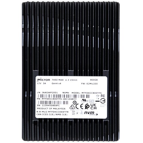 Micron SSD 7450 MAX 800GB U.3 (15mm) NVMe PCI 4.0 MTFDKCC800TFS-1BC1ZABYYR (DWPD 3) Cijene