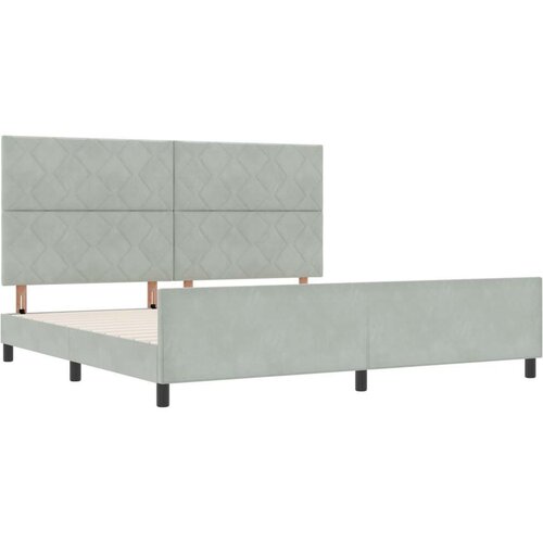 VidaXL krevet svjetlosiva 200x200 cm bar&amp;scaron;un Slike