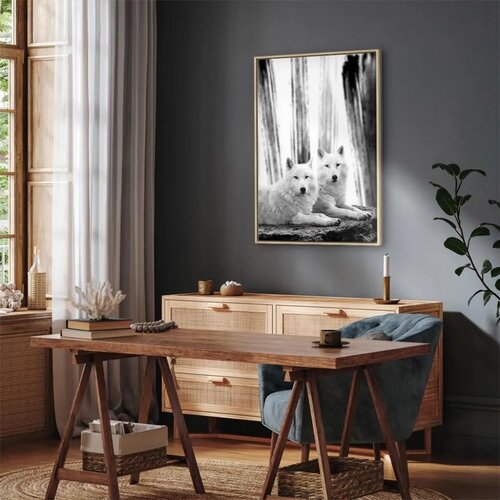  Slika - Forest Love (1 Part) Vertical 80x120 U prirodnom drvenom okviru Slike