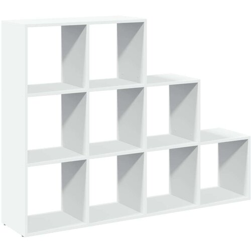 VidaXL Pregrada/regal za knjige 3razina bijeli 137,5x29x103,5cm drveni Slike