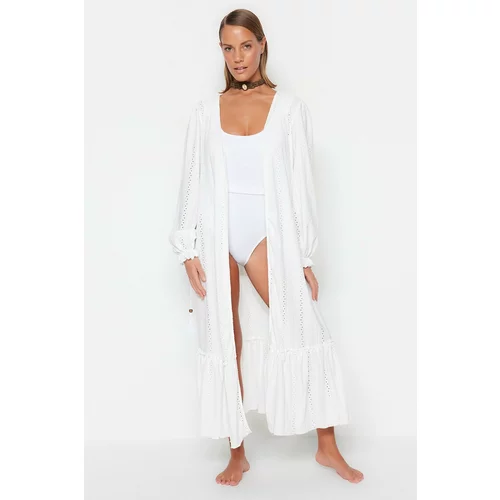 Trendyol Kimono & Caftan - White - Regular fit