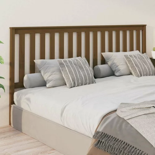  Uzglavlje za krevet boja meda 206 x 6 x 101 cm masivna borovina
