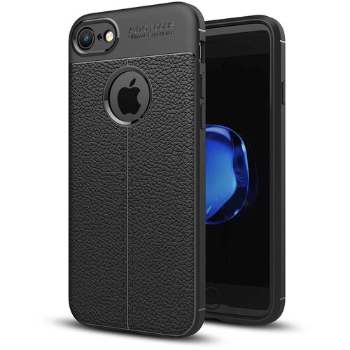 case, združljiv z apple v deep black - za&scaron;čitni pokrov iz silikona tpu z plemenito imitacijo usnja, (20586404) Cene
