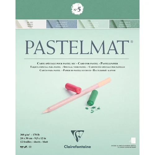 Clairefontaine Pastelmat Glued Pad N5 Blok za skiciranje 24 x 30 cm 360 g