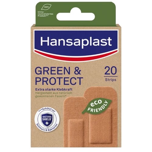 Hansaplast flasteri green &amp;amp; protect, 20 flastera Slike