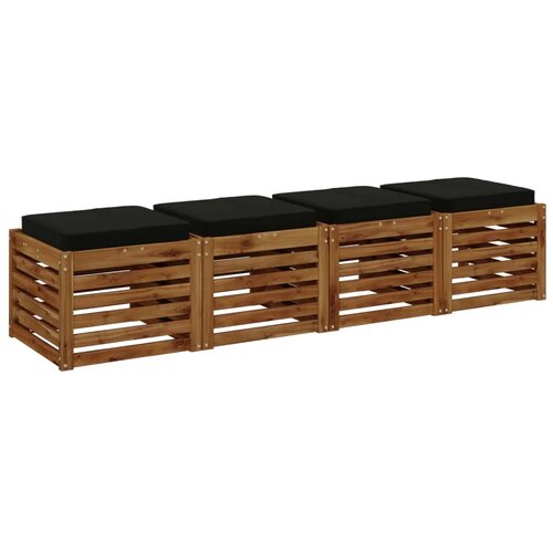  Jastučići za sjedalo od 4 dijela VUGHT 4 pcs 100% poliester - Crna (poliester) 40 x 40 cm 4 Cijene