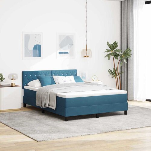 LED Box Spring Krevet Tamno plava 160 x 200 cm Bar&scaron;un Cijene