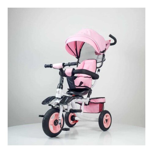Playtime Tricikl Guralica 419 sa mekanim rotirajućim sedištem - Roze Slike
