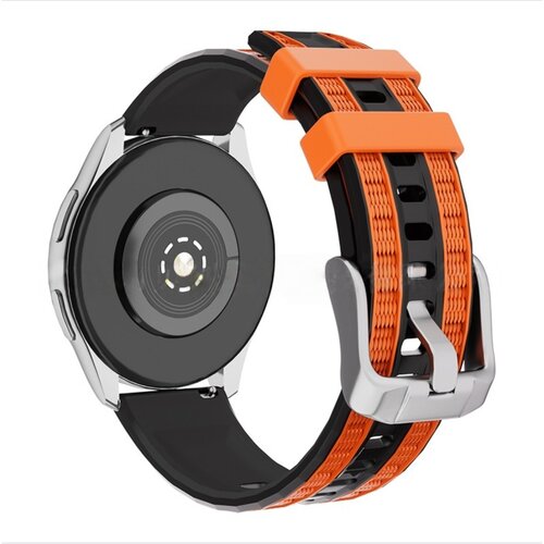 INF Zamenljiva silikonska zapestnica za Huawei GT6 in GT6 Pro, 22mm Black+Orange, (5000263931) Cene