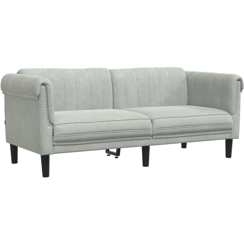Maison Chic kavč - Sofa - Kanape dvosed svetlo siv žamet, (21726724) Slike