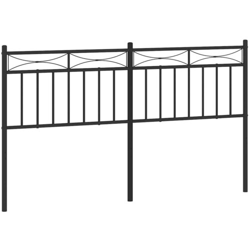 Maison Chic Kovinsko posteljno vzglavje - Vzglavna omarica črno 150 cm, (22078466) Cene