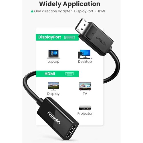 Ugreen adapter displayport na hdmi 4k*2k 60hz 25cm ( 70694 ) Cene