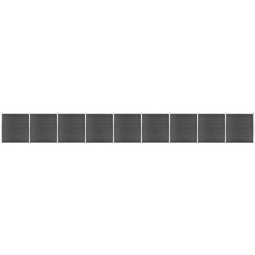 vidaXL Komplet ograjnih panelov WPC 1564x186 cm črn Cene