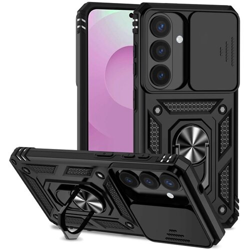 SUNSKY Hybrid Armor ovitek za Samsung S26, Črn Slike