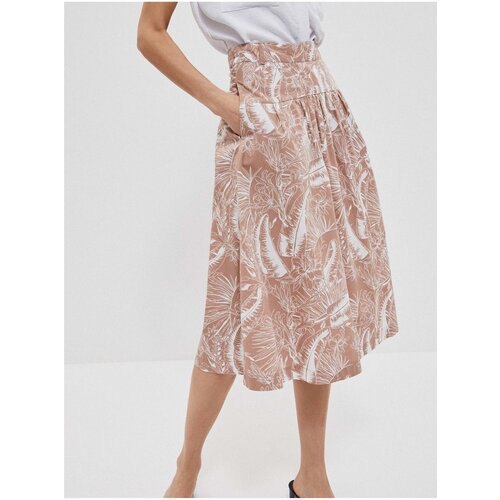 Moodo Beige Women's Patterned Skirt - Women Cene