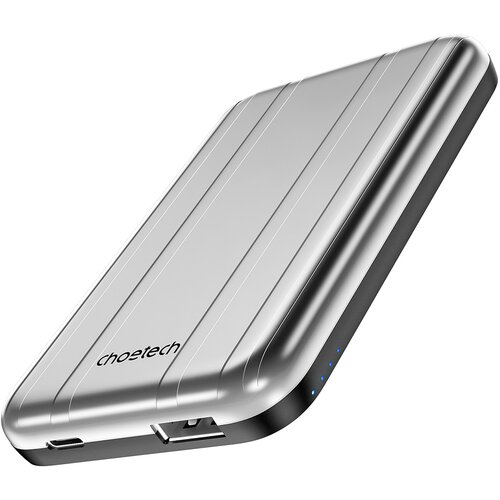 Choetech Majhna lahka indukcijska napajalna banka 5000 mAh MagSafe USB-A USB-C srebrna, (21533846) Cene