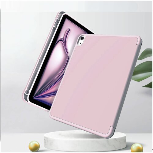 NIKCORP Ovitek za iPad Air 11 2024 / 10.9 (M2/4/5), roza barva, TPU material, držalo za Apple Pencil, Auto Wake funkcija, stojalo, (5000139239) Slike