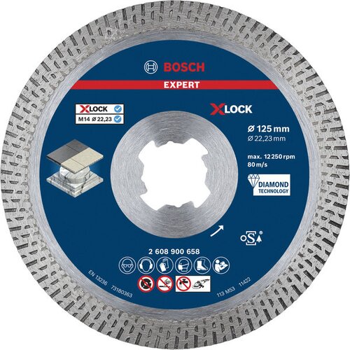 Bosch EXPERT HardCeramic X-LOCK dijamantska rezna ploča od 125x22,23x1,4x10 mm 2608900658 Cene