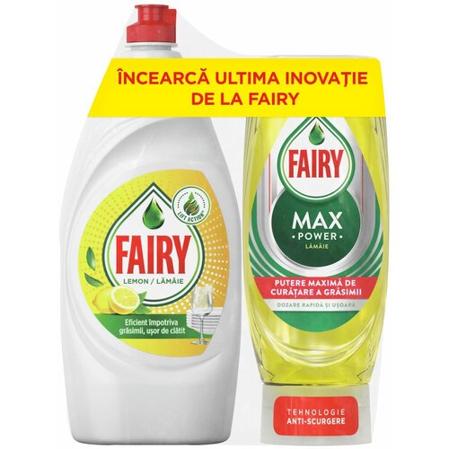 Fairy deterdžent za sudove lemon 800ml+max power 450ml Slike