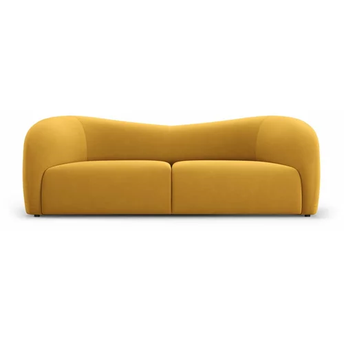 Interieurs 86 Senf žuta baršunasti sofa 197 cm Santi –