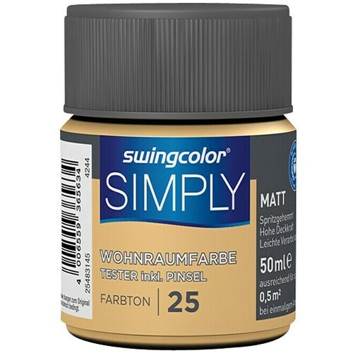 SWINGCOLOR NOTRANJA DISPERZIJSKA BARVA SIMPLY ŠT.25 (50 ml, rumena) Cene