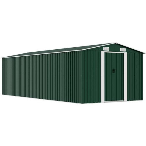 Vrtno spremi&scaron;te 257 x 580 x 181 cm metalno zeleno Cijene
