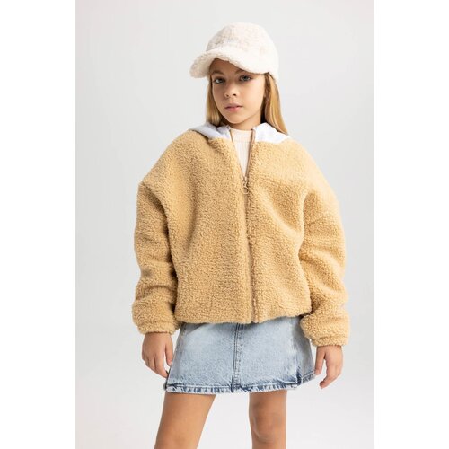 Defacto Girl's Hooded Plush Cardigan Cene