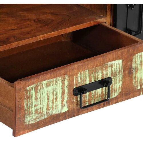  Stolić za kavu 100 x 50 x 41 cm od masivnog obnovljenog drva - Masivno obnovljeno drvo Slike