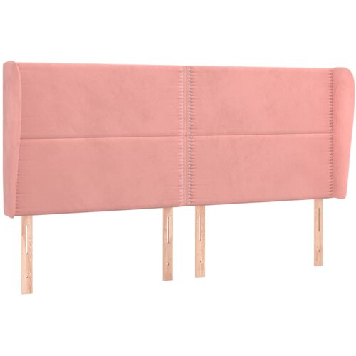  Uzglavlje s u&amp;scaron;ima ružičasto 203x23x118/128 cm bar&amp;scaron;unasto Slike