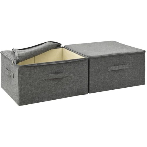  Kutije za pohranu 2 kom od tkanine 43 x 34 x 23 cm antracit Slike