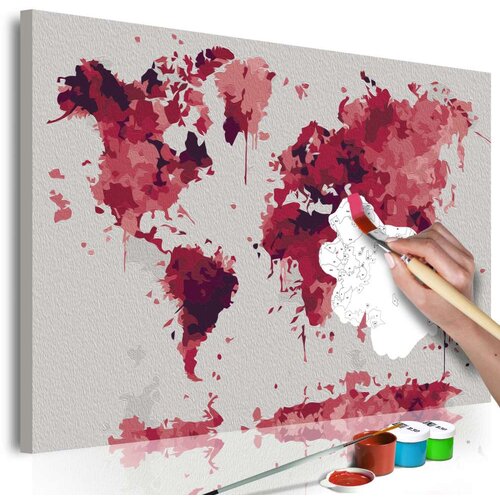  Slika za samostalno slikanje - Watercolor Map 60x40 Cijene