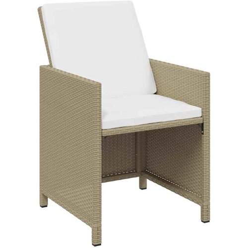  9-dijelni vrtni blagovaonski set od poliratana s jastucima bež 219 cm table length Slike